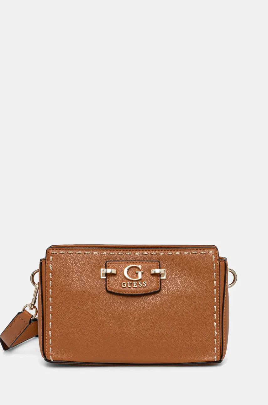 Τσάντα Guess NASTRA χρώμα: καφέ, HWBG96 37720