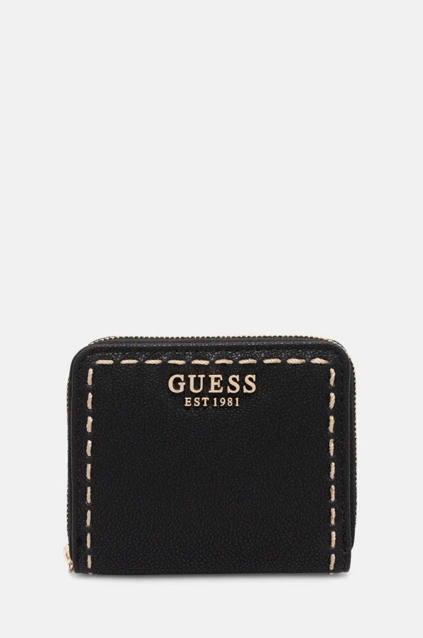 Πορτοφόλι Guess NASTRA χρώμα: μαύρο, SWBG96 37137