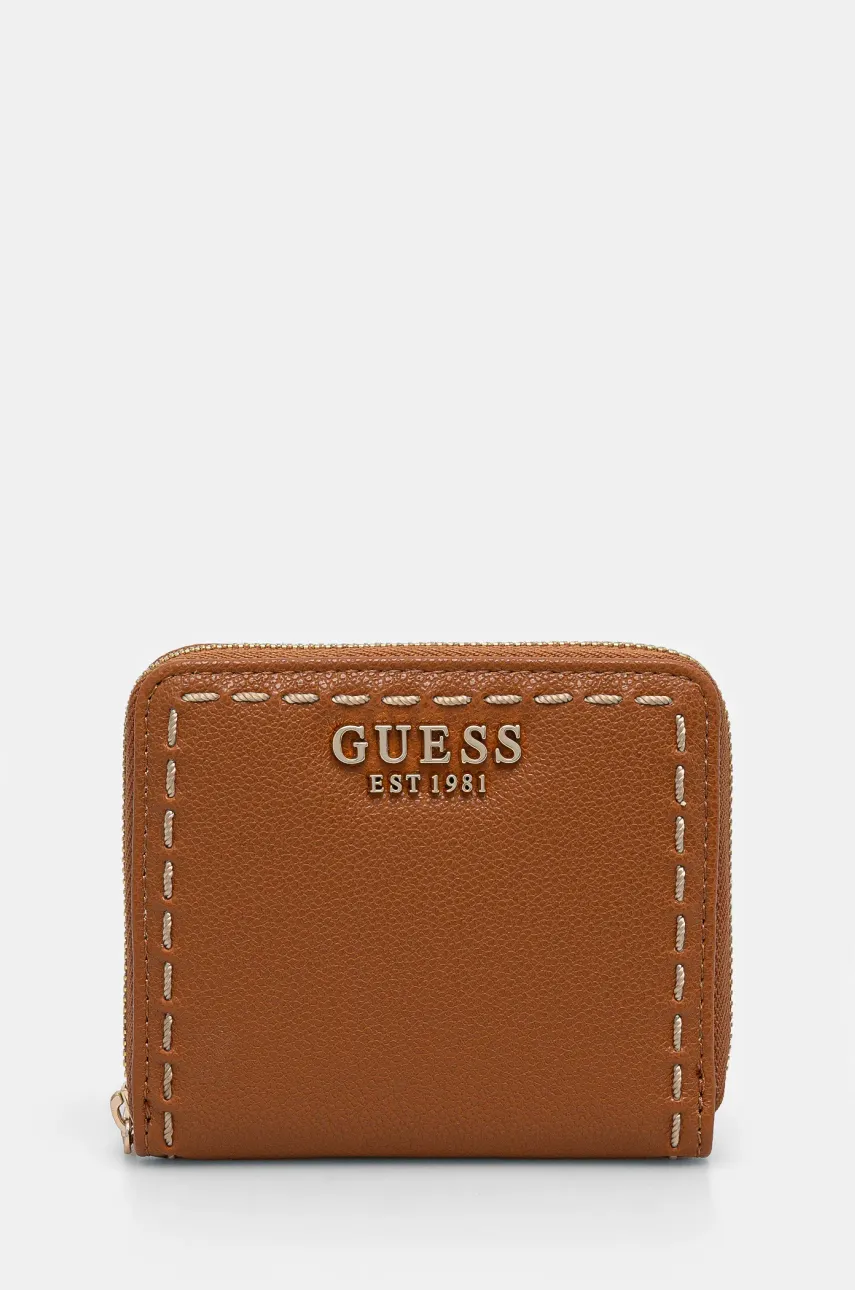 Πορτοφόλι Guess NASTRA χρώμα: καφέ, SWBG96 37137