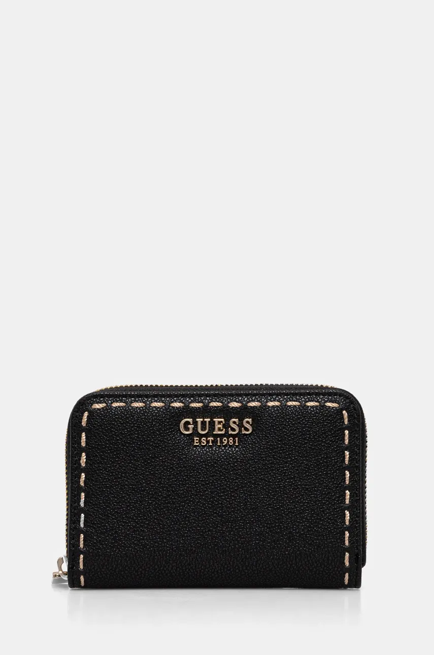Πορτοφόλι Guess NASTRA χρώμα: μαύρο, SWBG96 37140