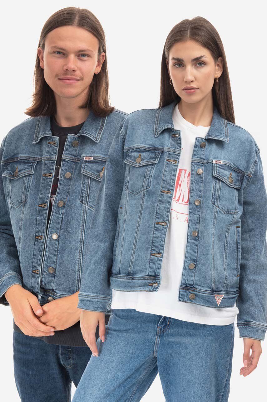 Βαμβακερό τζιν μπουφάν Guess Originals