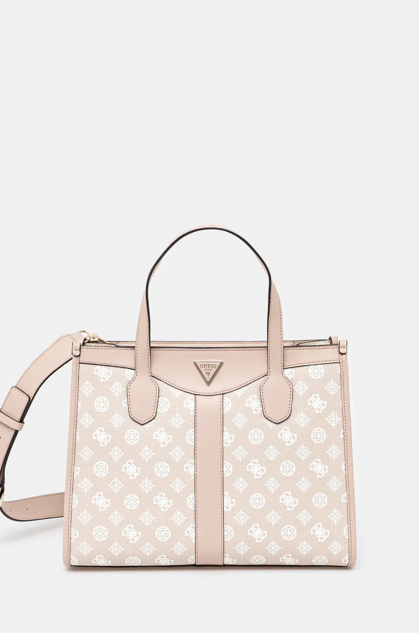 Τσάντα Guess SILVANA χρώμα: μπεζ, HWPM86 65220