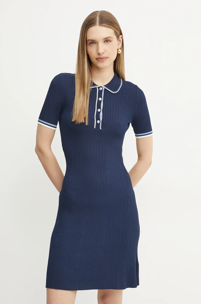 Φόρεμα Guess THALIA χρώμα: ναυτικό μπλε, W5GK84 Z3L10