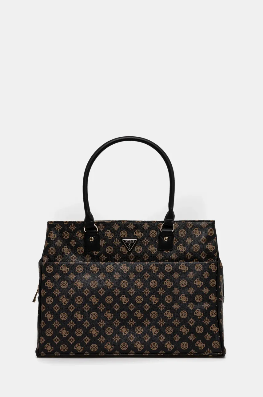 Τσάντα Guess χρώμα: καφέ, TWHP74 52919