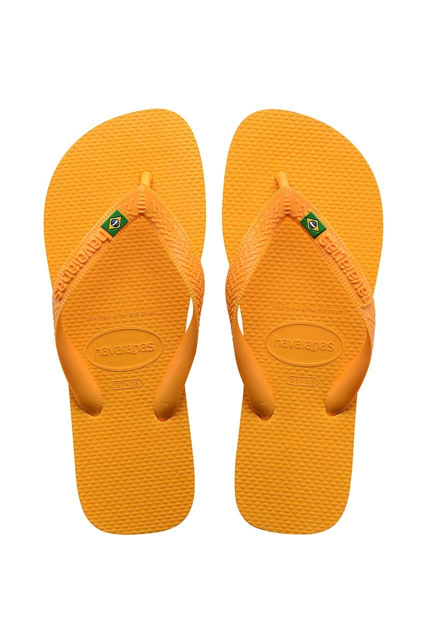 Σαγιονάρες Havaianas BRASIL χρώμα: κίτρινο, 4000032.1740