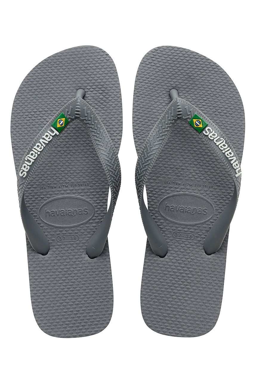 Σαγιονάρες Havaianas BRASIL LOGO χρώμα: γκρι 41108505002
