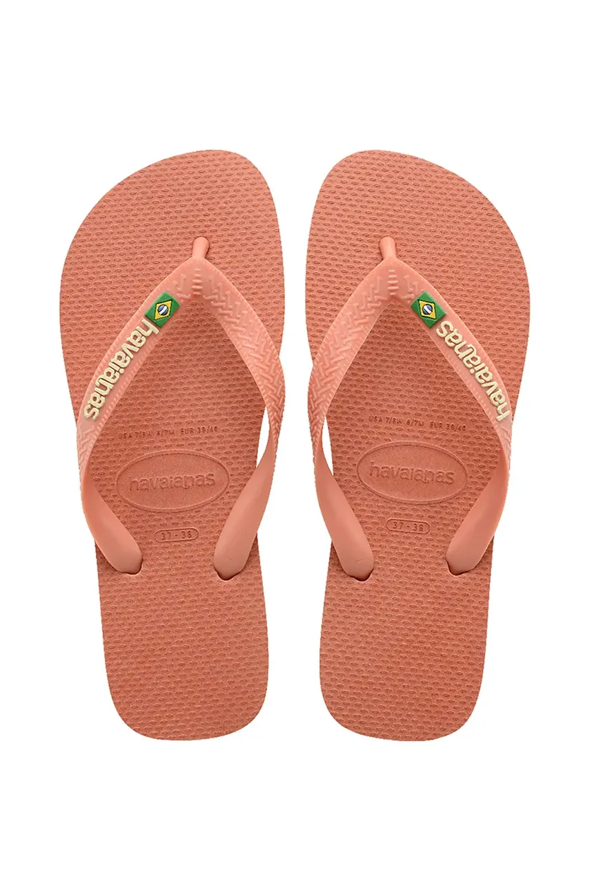 Σαγιονάρες Havaianas BRASIL LOGO χρώμα: πορτοκαλί, 4110850.9259