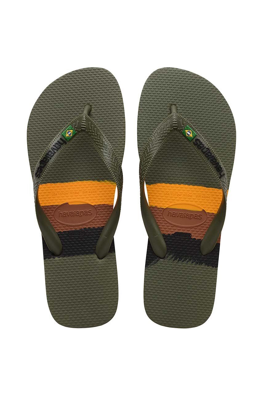 Σαγιονάρες Havaianas BRASIL TECH χρώμα: πράσινο, 4147239.0869