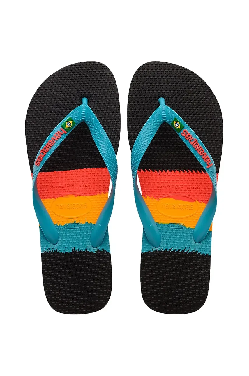 Σαγιονάρες Havaianas BRASIL TECH II χρώμα: μαύρο, 4147965.0090