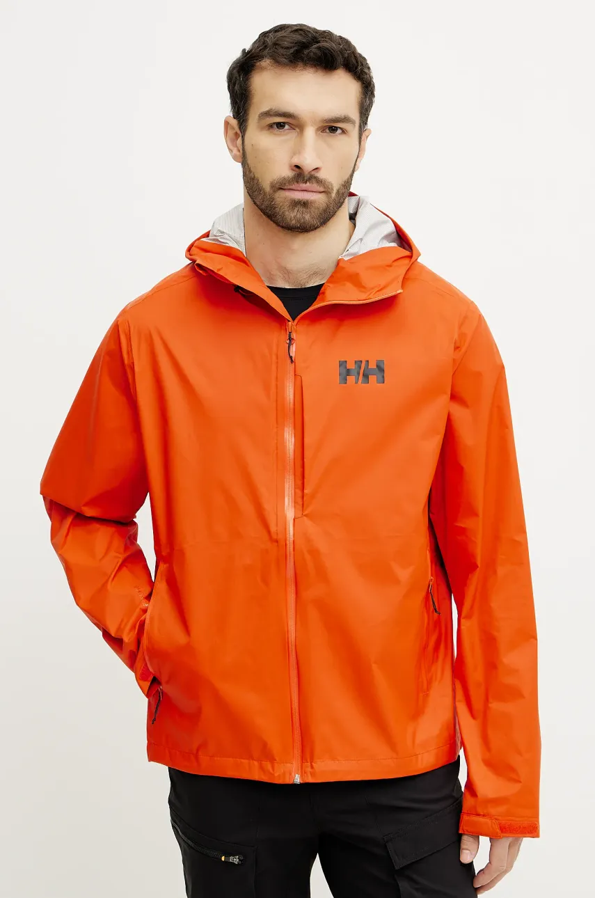 Αδιάβροχο μπουφάν Helly Hansen LOKE TERRA ανδρικό, χρώμα: πορτοκαλί, 63365