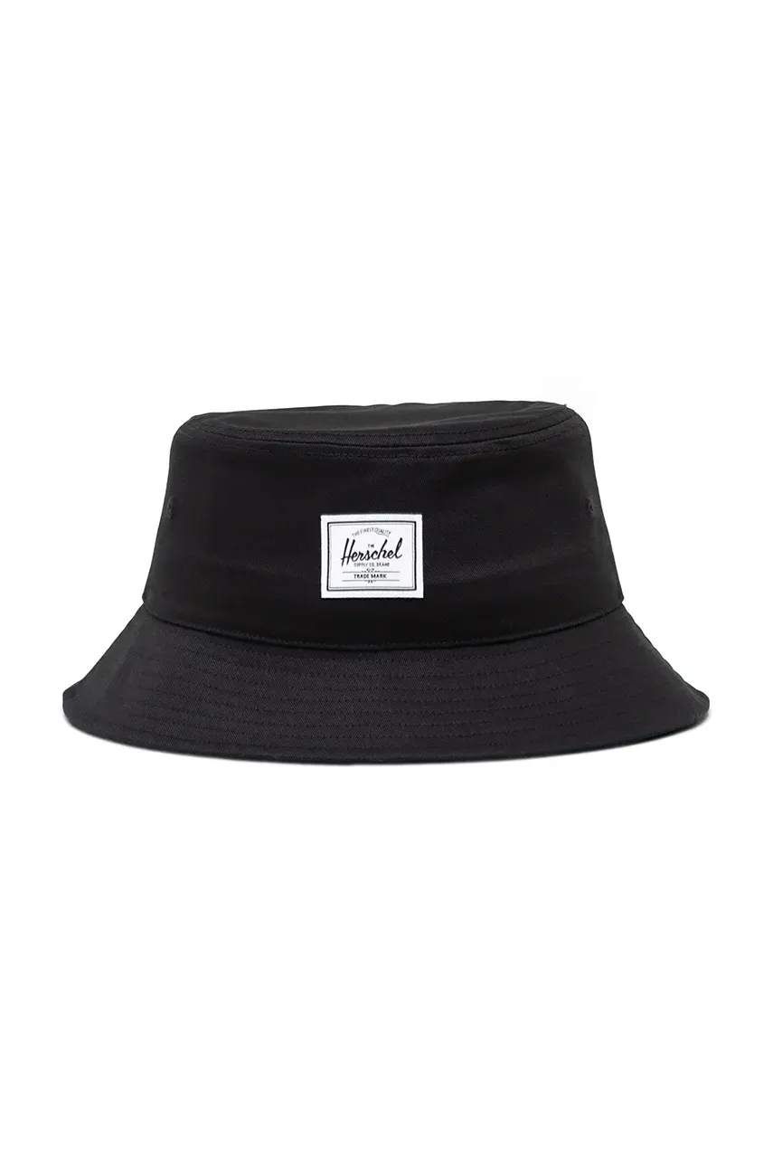 Βαμβακερό καπέλο Herschel χρώμα: μαύρο, 50555-00001