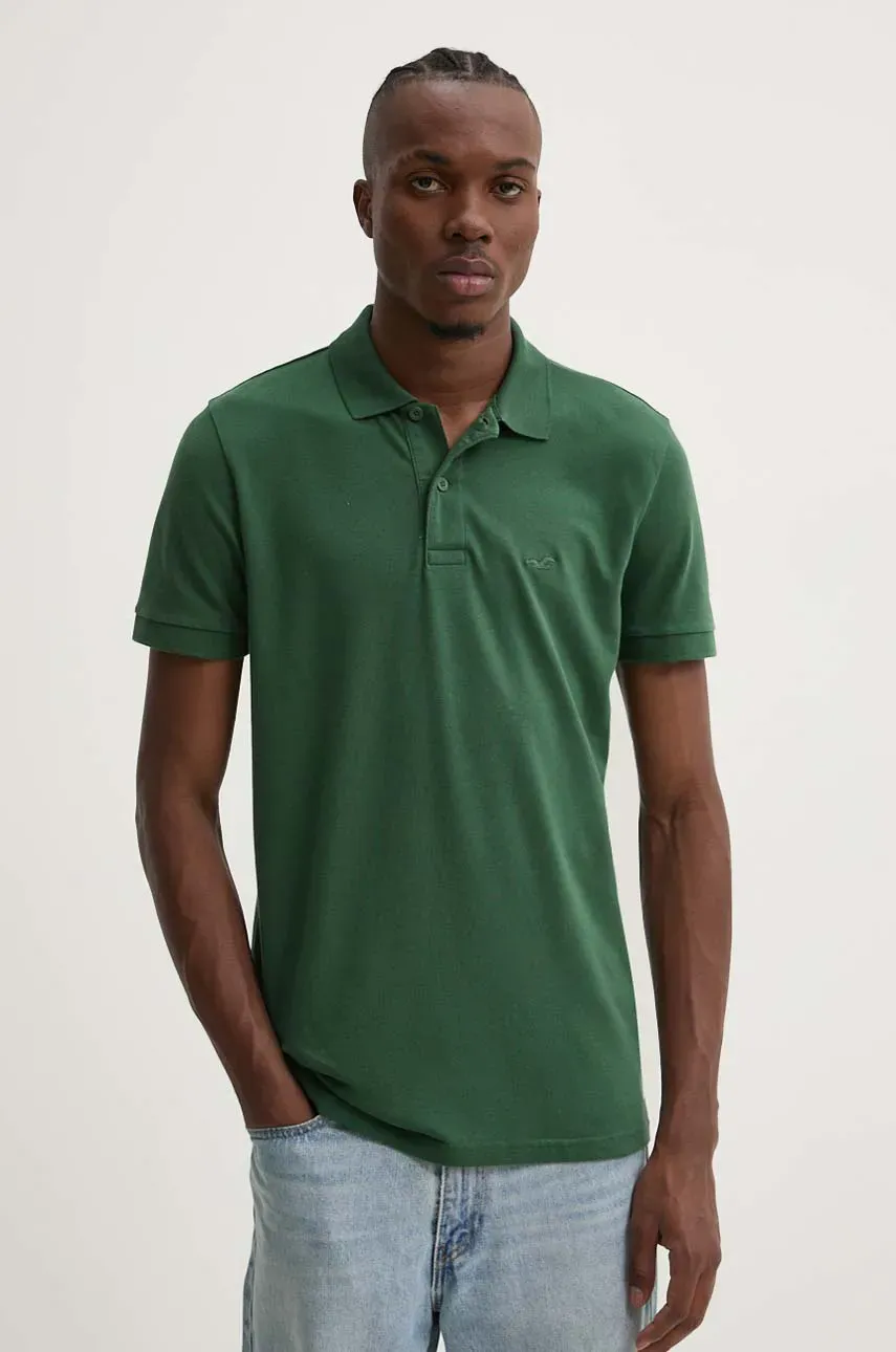 Πόλο Hollister Co. χρώμα: πράσινο, KI324-4104
