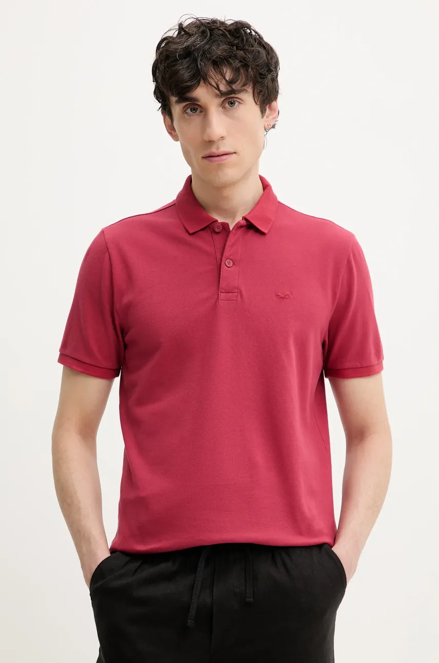Πόλο Hollister Co. χρώμα: κόκκινο, KI324-5170
