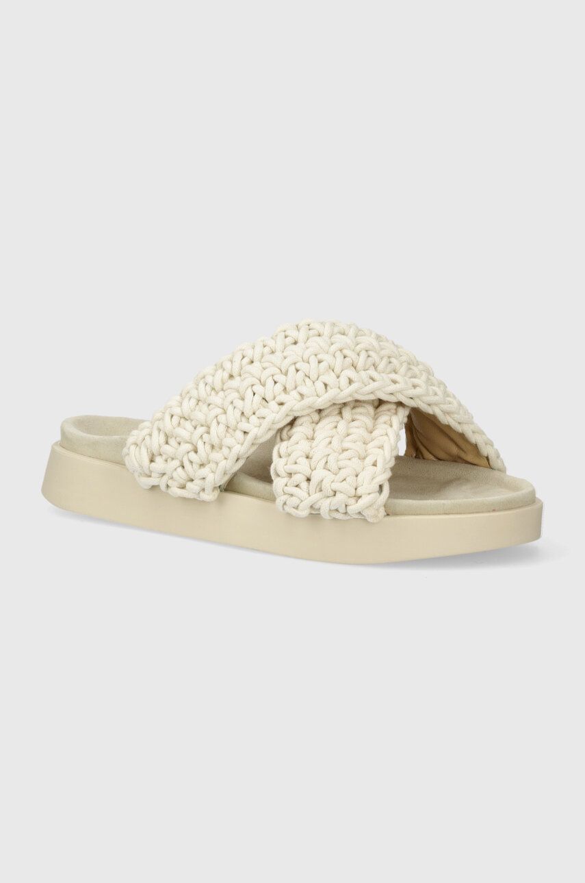 Παντόφλες Inuikii Woven Woven χρώμα: άσπρο, 70104-105 70104-105