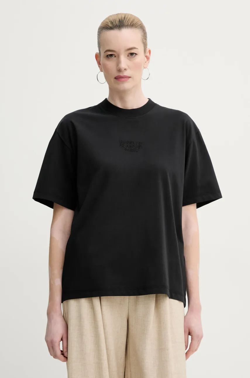 Μπλουζάκι ISABELLE BLANCHE χρώμα: μαύρο, IS25SS-T053-T013