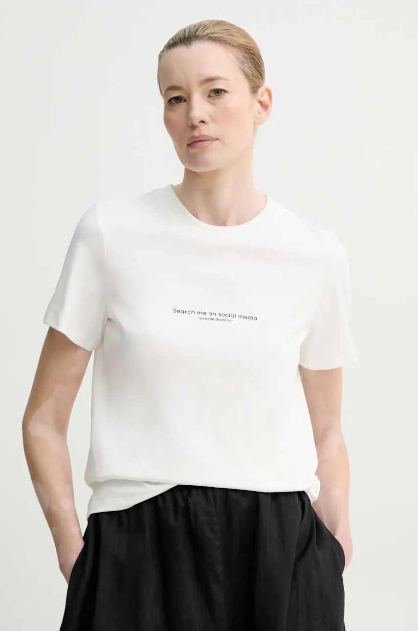 Μπλουζάκι ISABELLE BLANCHE χρώμα: άσπρο, IS25SS-T153-T013