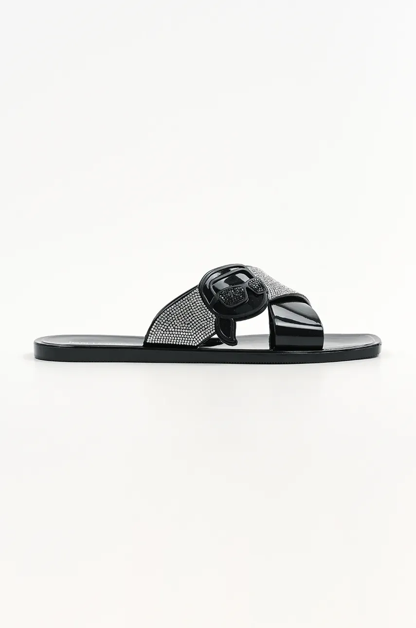 Παντόφλες Karl Lagerfeld JELLY III χρώμα: μαύρο, KL80004S