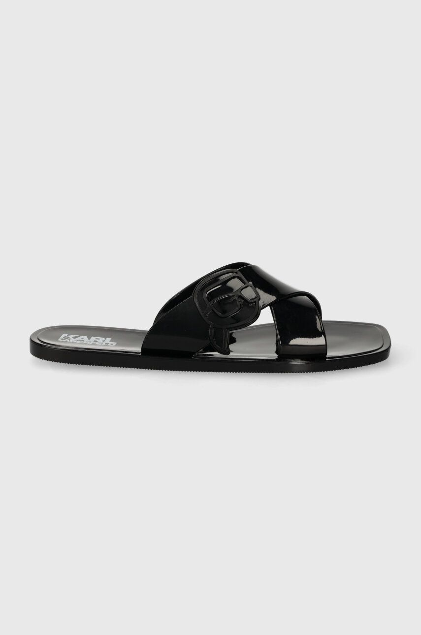 Παντόφλες Karl Lagerfeld JELLY III NFT χρώμα: μαύρο, KL80004N