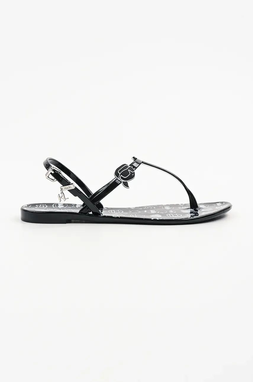 Σανδάλια Karl Lagerfeld JELLY NFT χρώμα: μαύρο, KL80002G