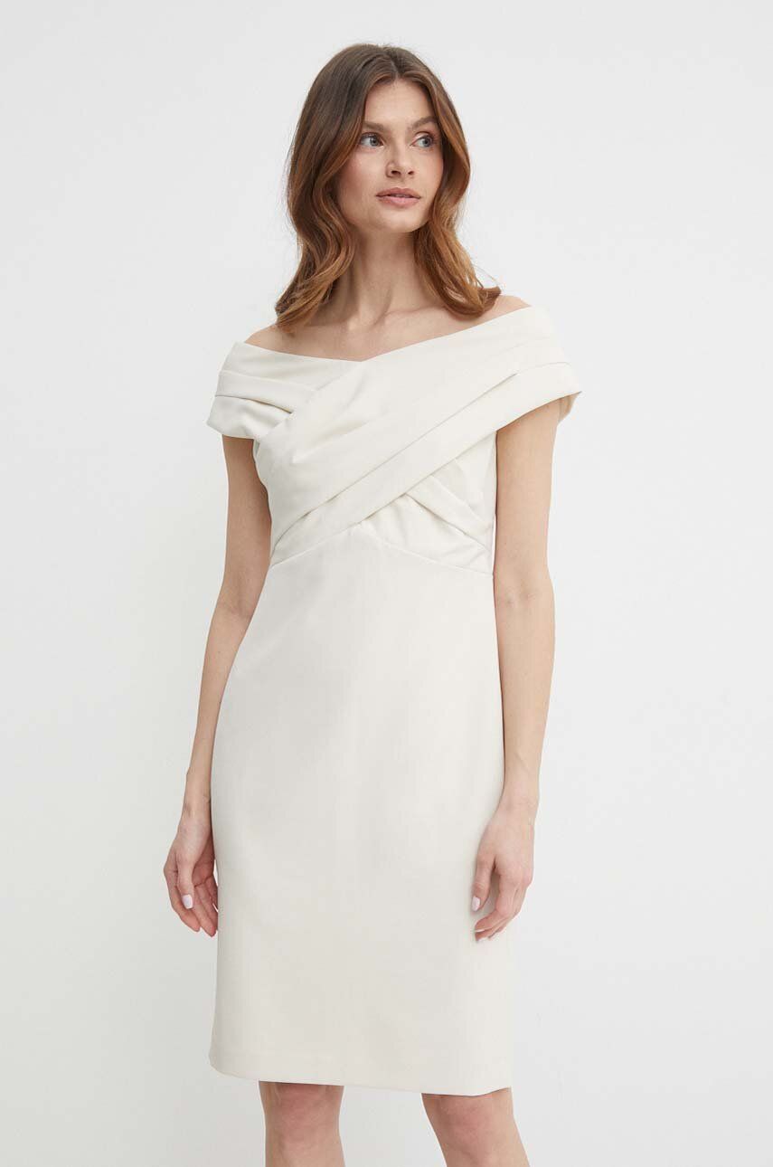 Φόρεμα Lauren Ralph Lauren χρώμα: μπεζ
