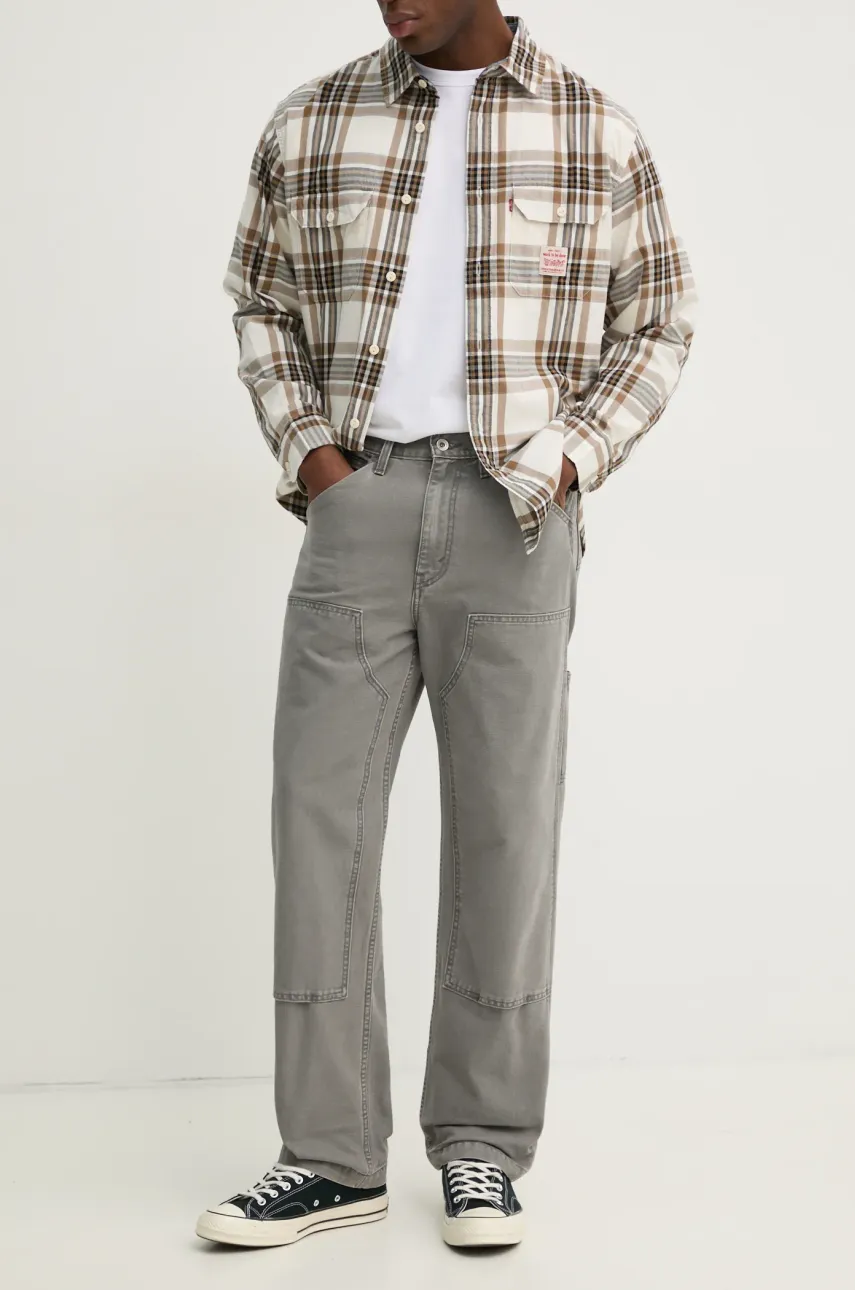 Βαμβακερό τζιν Levi's 568 LOOSE STRT DBL KNEE A7367