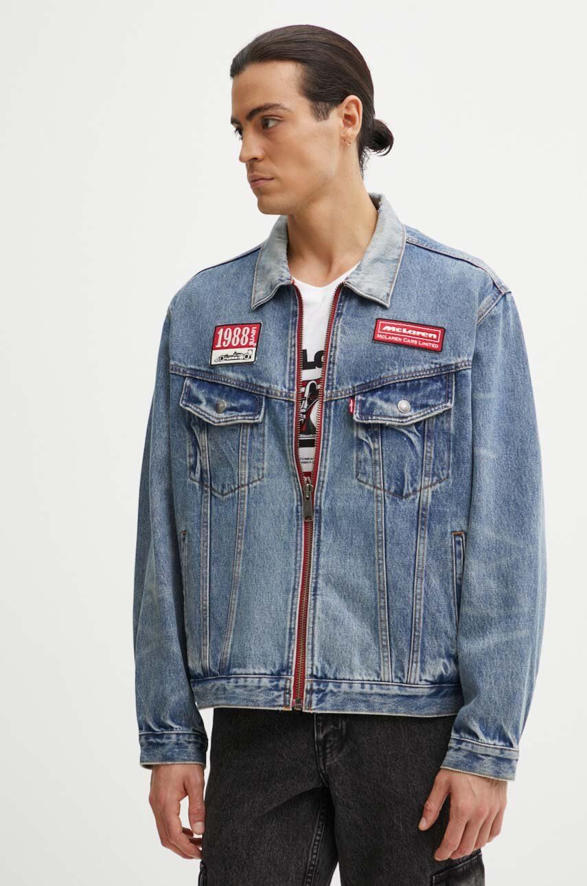Τζιν μπουφάν Levi's Levi’s x McLaren ανδρικό, χρώμα: μπεζ, A8990-0000