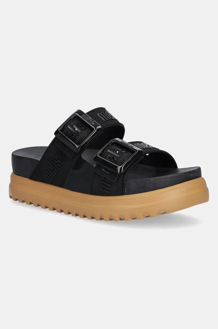 Παντόφλες Melissa COZY M LOVER PLATFORM AD χρώμα: μαύρο, M.35977.BF905