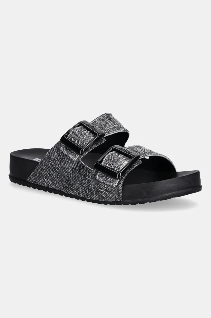 Παντόφλες Melissa COZY M LOVER SLIDE DENIM χρώμα: μαύρο, M 36146