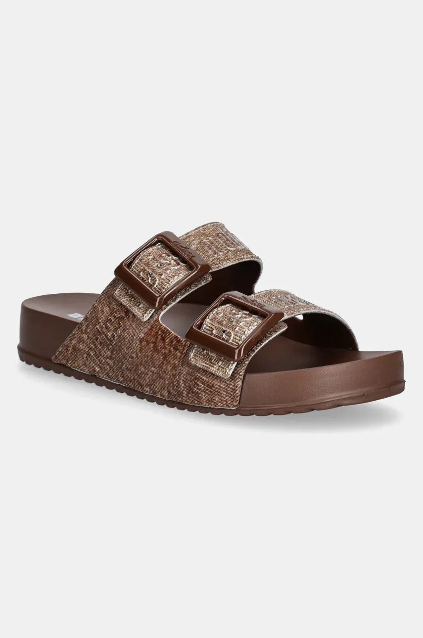 Παντόφλες Melissa COZY M LOVER SLIDE DENIM χρώμα: καφέ, M 36146