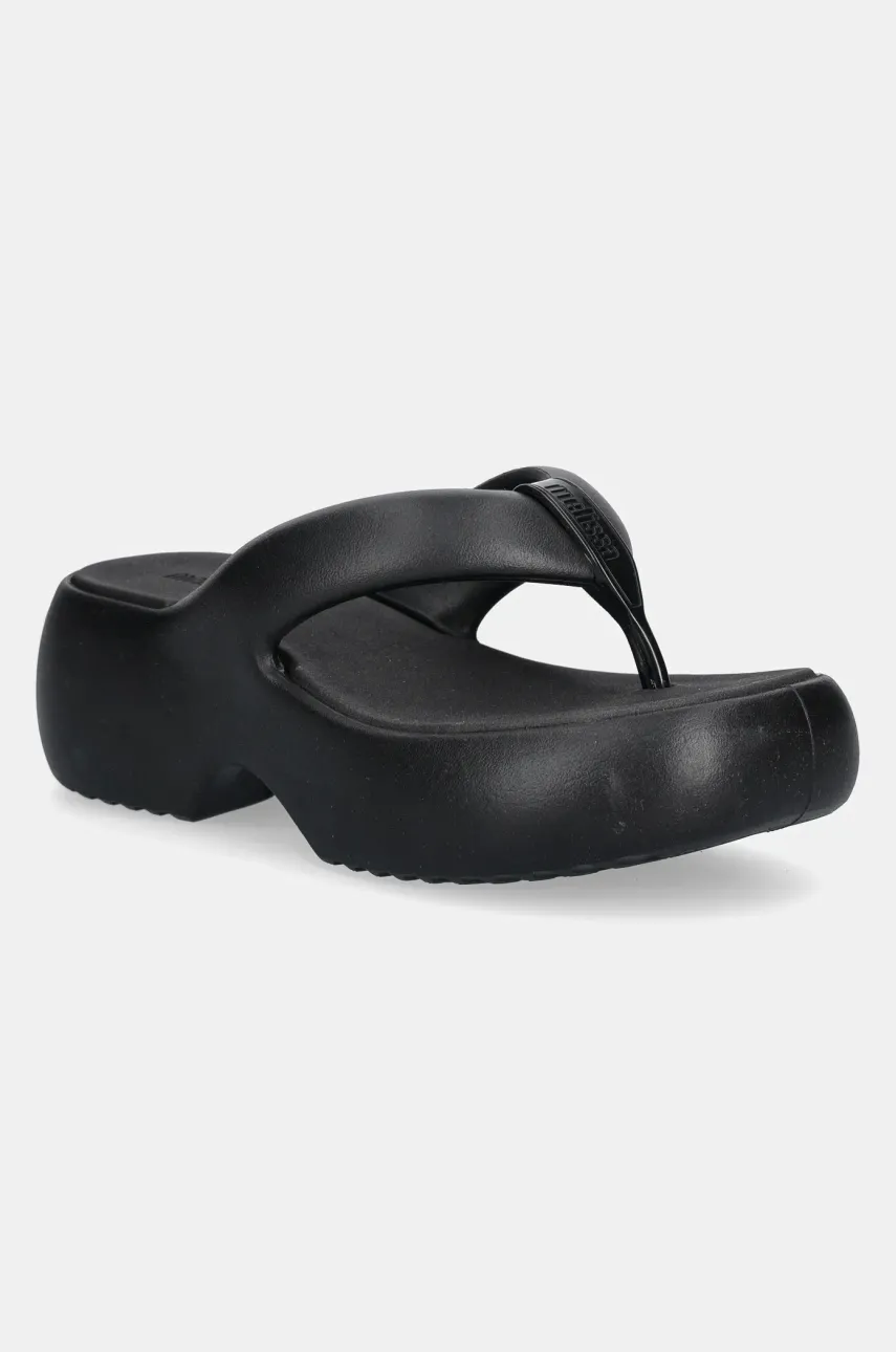 Σαγιονάρες Melissa FREE FUZZY PLATFORM χρώμα: μαύρο, M 35875