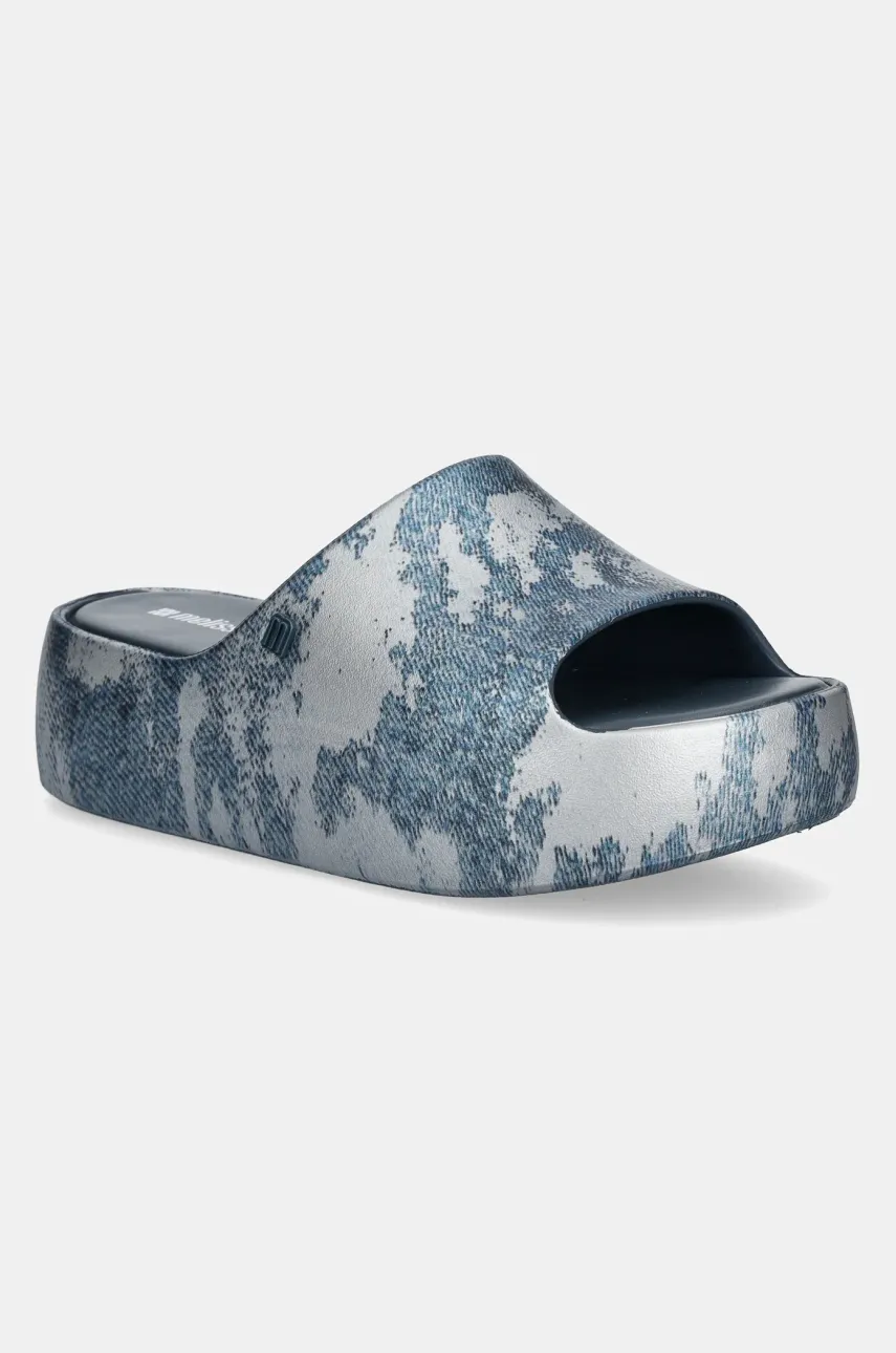 Παντόφλες Melissa FREE PLATFORM SLIDE DENIM χρώμα: μπλε, M 36149