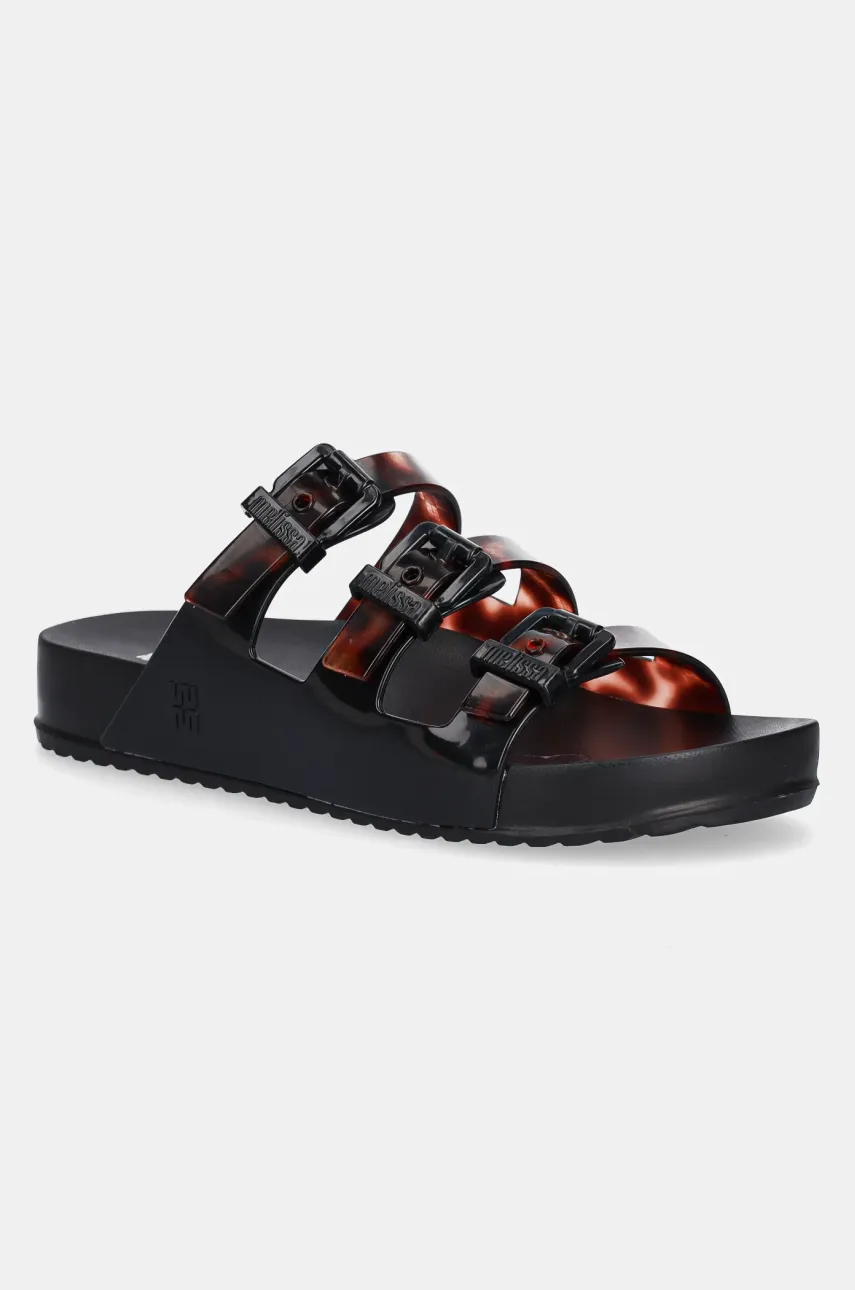 Παντόφλες Melissa MELISSA COZY STRIPES AD χρώμα: μαύρο, M 35943 BC962