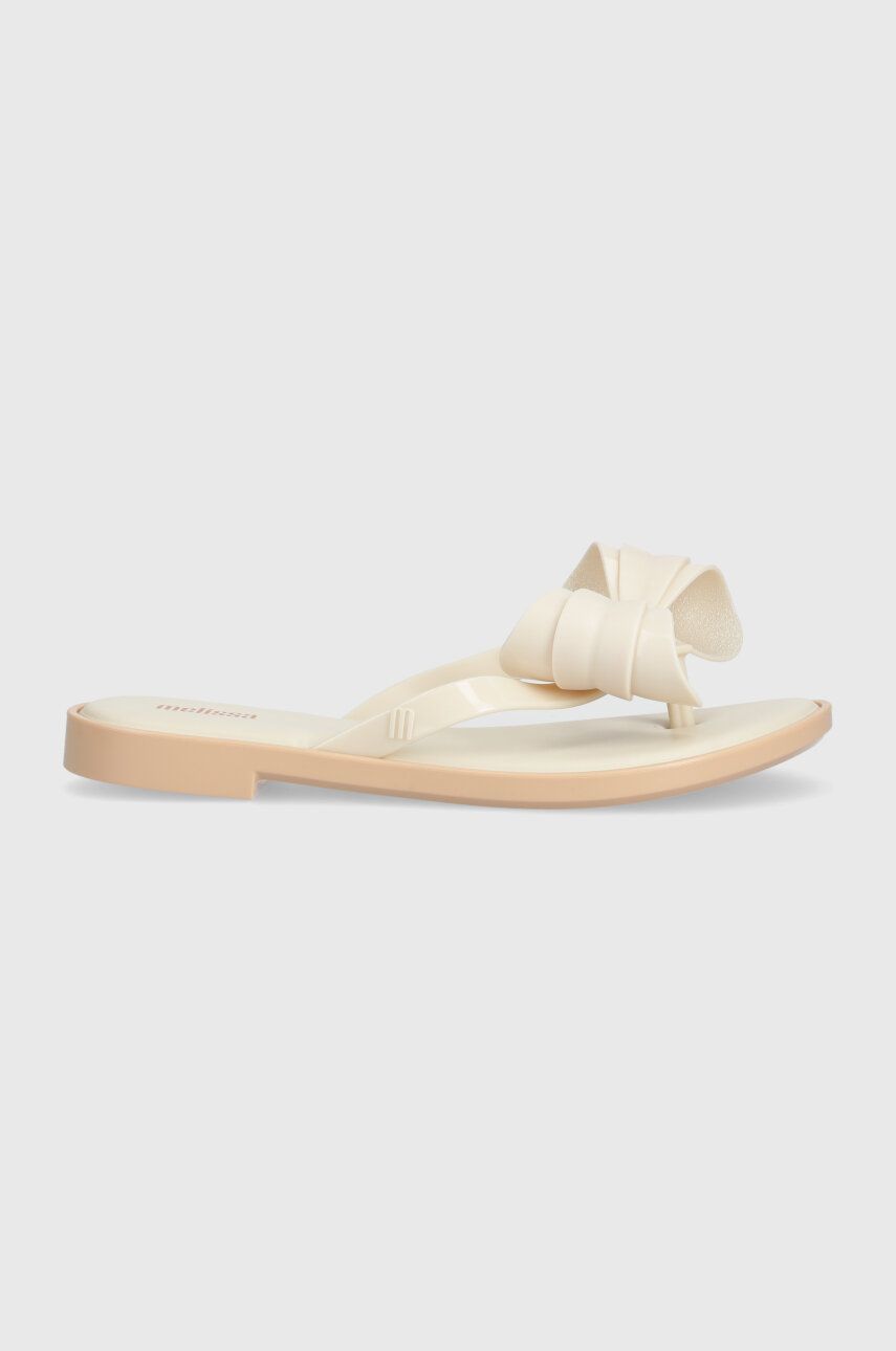 Σαγιονάρες Melissa MELISSA FLIP FLOP SLIM V AD χρώμα: μπεζ, M.35748.AU005