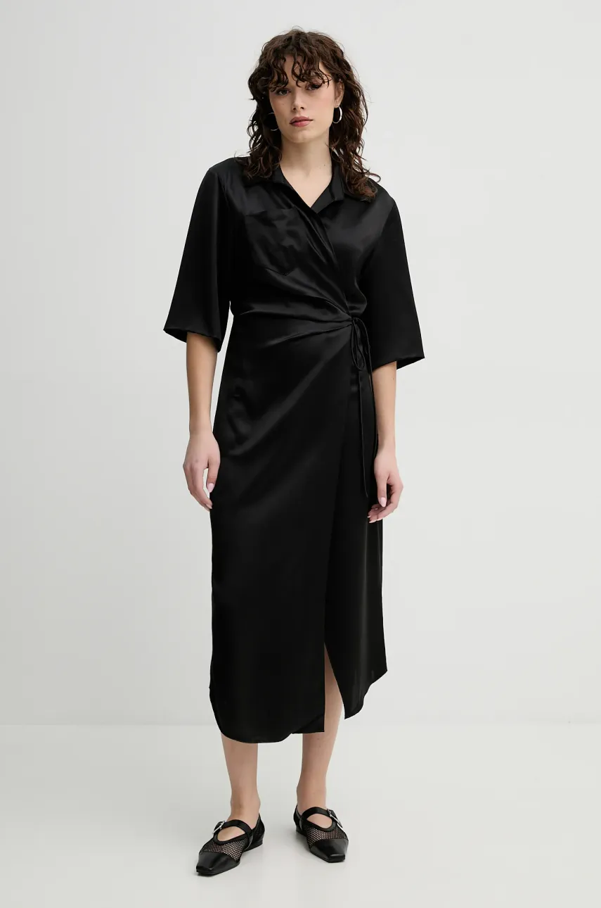 Φόρεμα Nanushka LAIS χρώμα: μαύρο, NW20CRDR03199