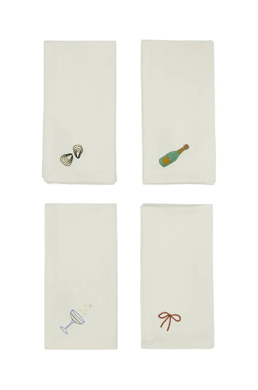 Σετ από βαμβακερές χαρτοπετσέτες OYOY New Year Napkin 4-pack