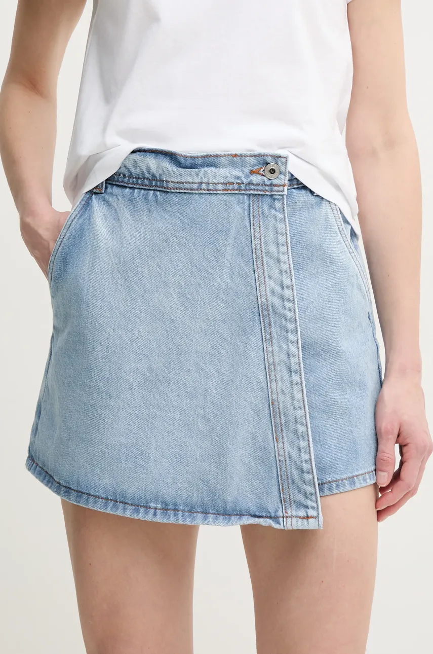 Τζιν φούστα Pepe Jeans REGULAR SKORT HW χρώμα: μπλε, PL801187NC9