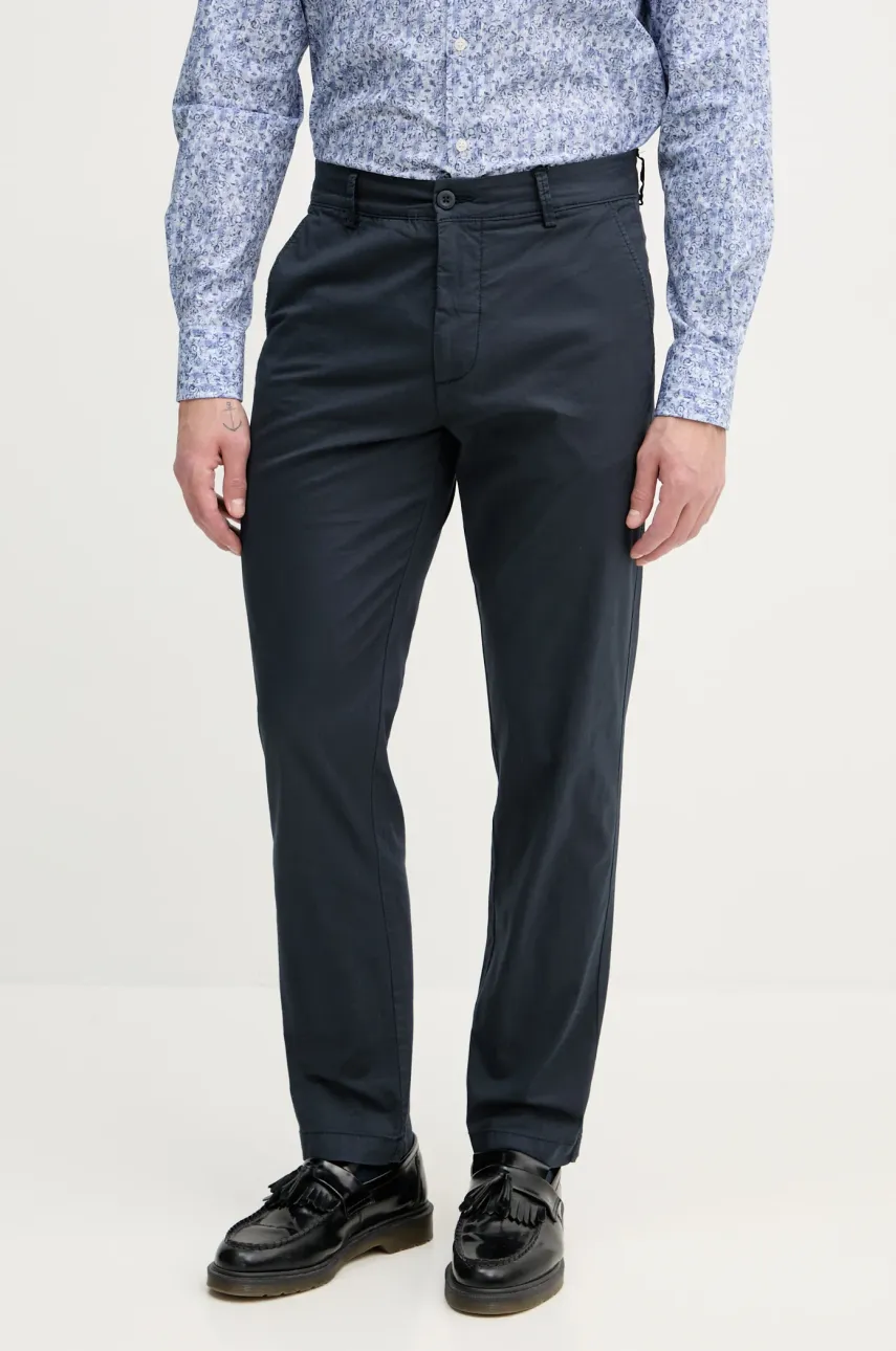 Παντελόνι Pepe Jeans SLIM CHINO POPLIN χρώμα: ναυτικό μπλε, PM211873