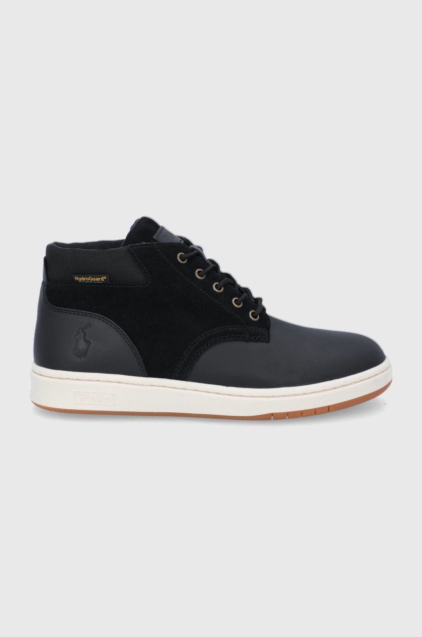 Δερμάτινα παπούτσια Polo Ralph Lauren Polo Court χρώμα: μαύρο, 809855863002