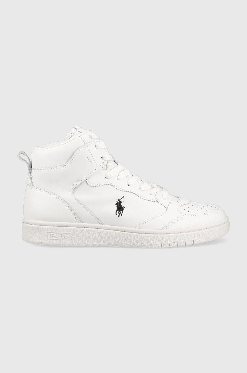 Δερμάτινα αθλητικά παπούτσια Polo Ralph Lauren Polo Crt , χρώμα: άσπρο F30