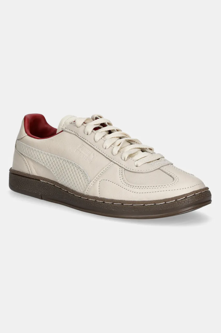 Δερμάτινα αθλητικά παπούτσια Puma Super Team Palais Artisan χρώμα: μπεζ, 400374