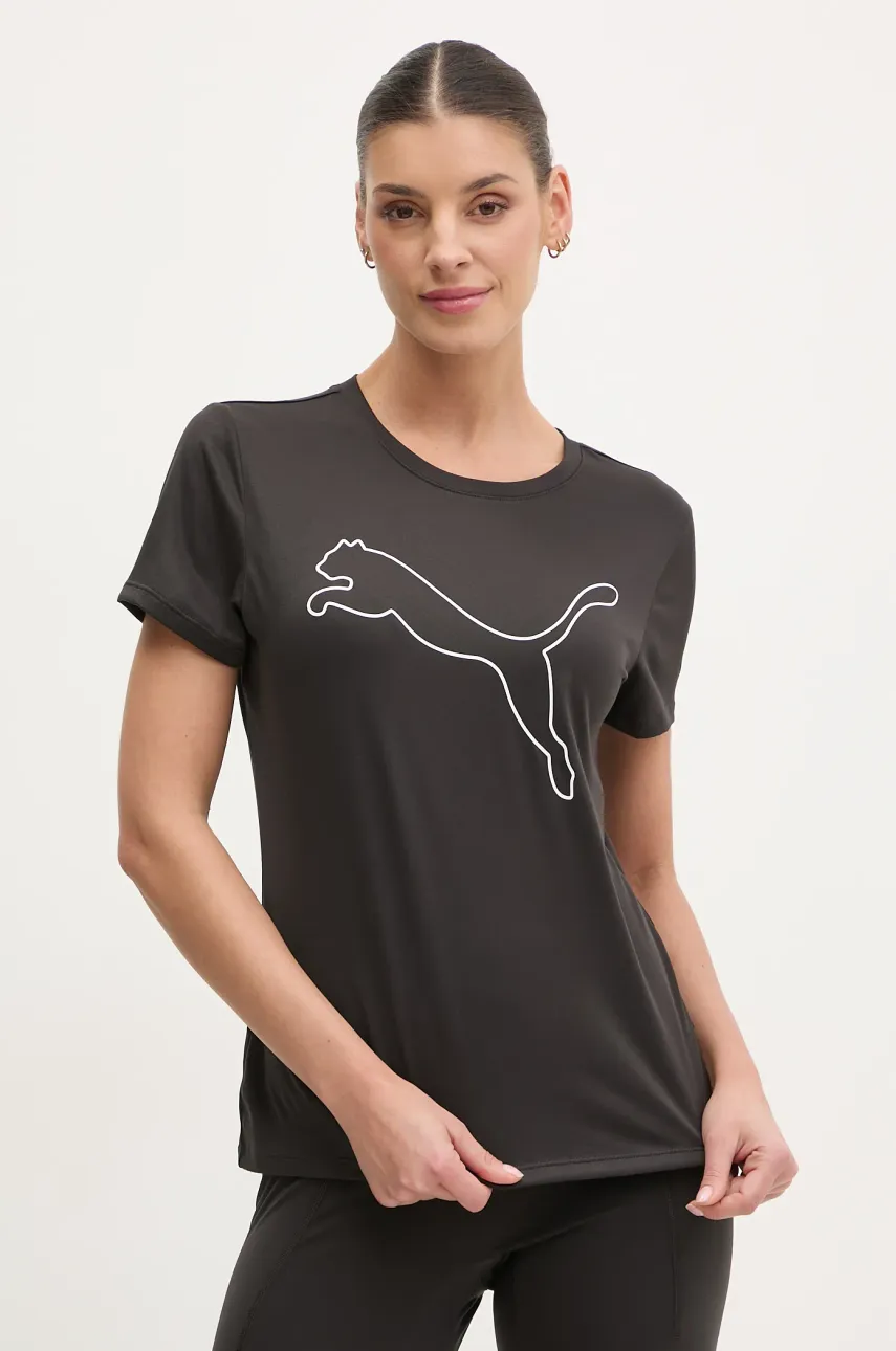 Μπλουζάκι προπόνησης Puma Train All Day Essentials χρώμα: μαύρο, 525892