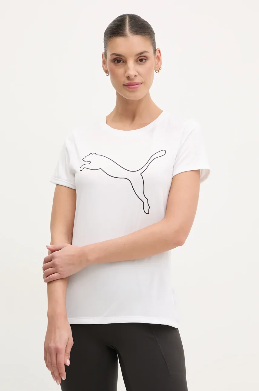 Μπλουζάκι προπόνησης Puma Train All Day Essentials χρώμα: άσπρο, 525892