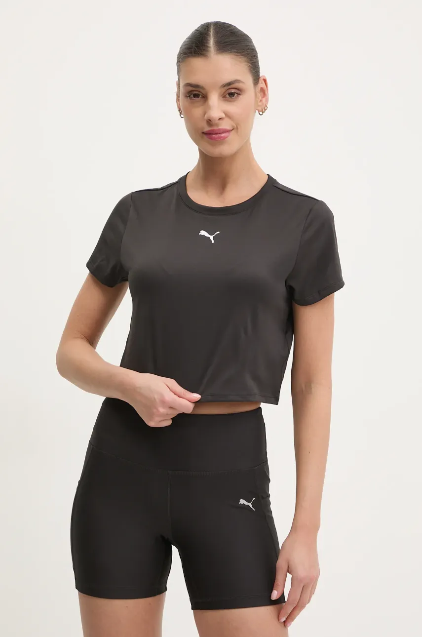 Μπλουζάκι προπόνησης Puma Train All Day Essentials χρώμα: μαύρο, 525894