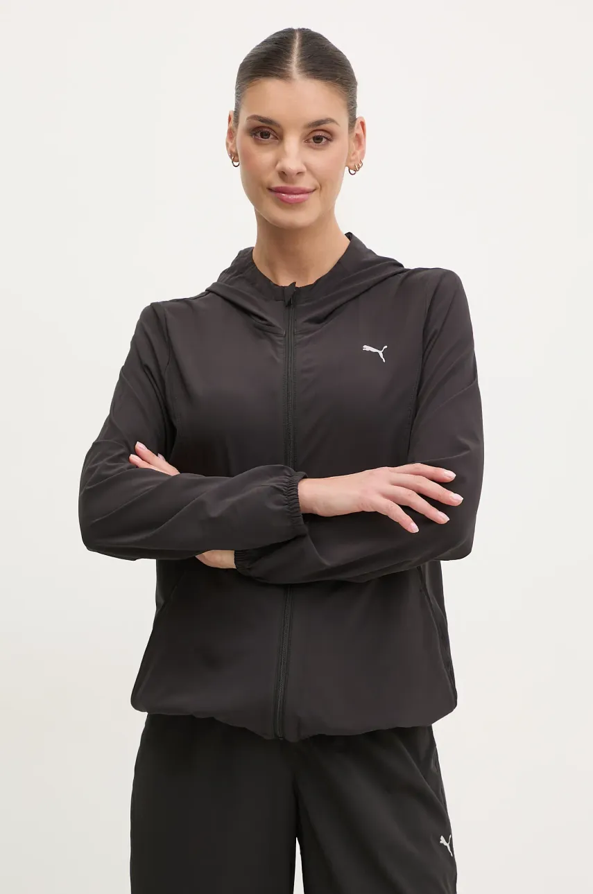 Μπουφάν για τρέξιμο Puma Velocity χρώμα: μαύρο, 526584