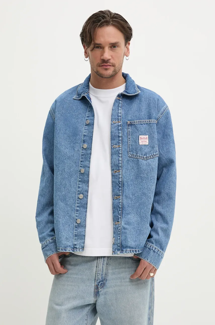 Τζιν μπουφάν Red Bull Racing x Pepe Jeans DENIM SHIRT χρώμα: μπλε, RM300005R17