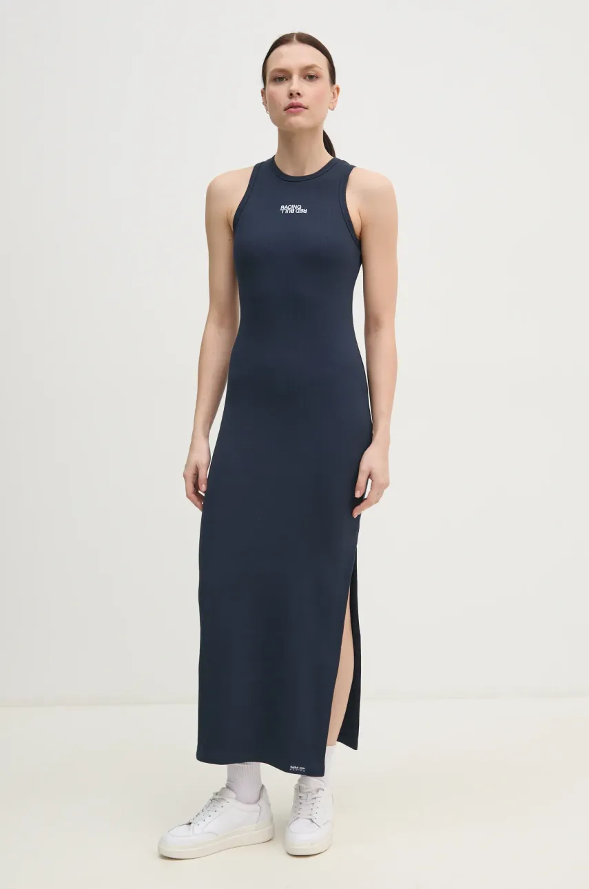 Φόρεμα Red Bull Racing x Pepe Jeans LOGO RIB MAXI DRESS χρώμα: ναυτικό μπλε, RL950003