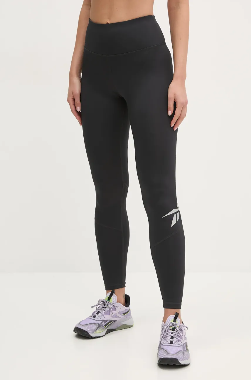 Κολάν για τρέξιμο Reebok χρώμα: μαύρο, 100222316