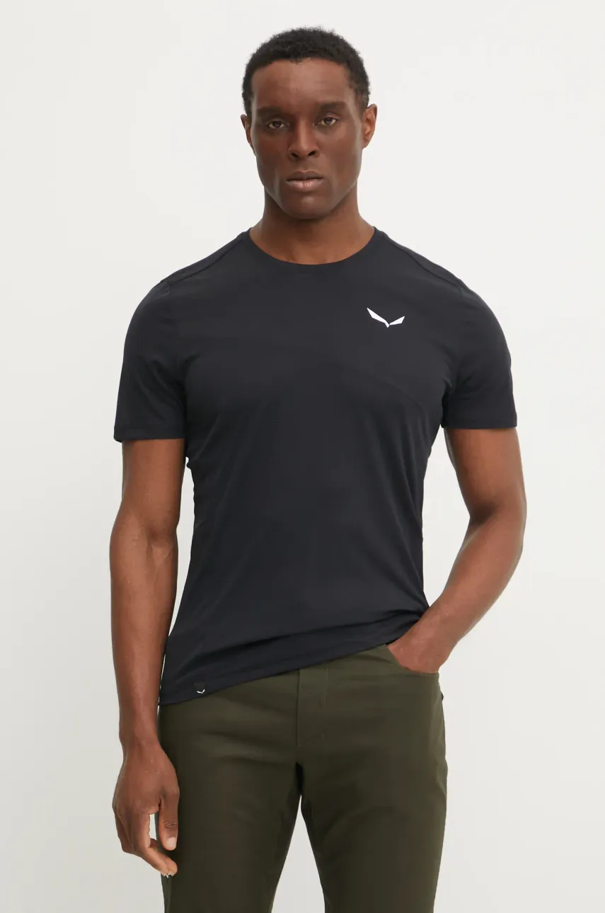 Αθλητικό μπλουζάκι Salewa Puez Sporty Dry χρώμα: μαύρο, 00.0000028632