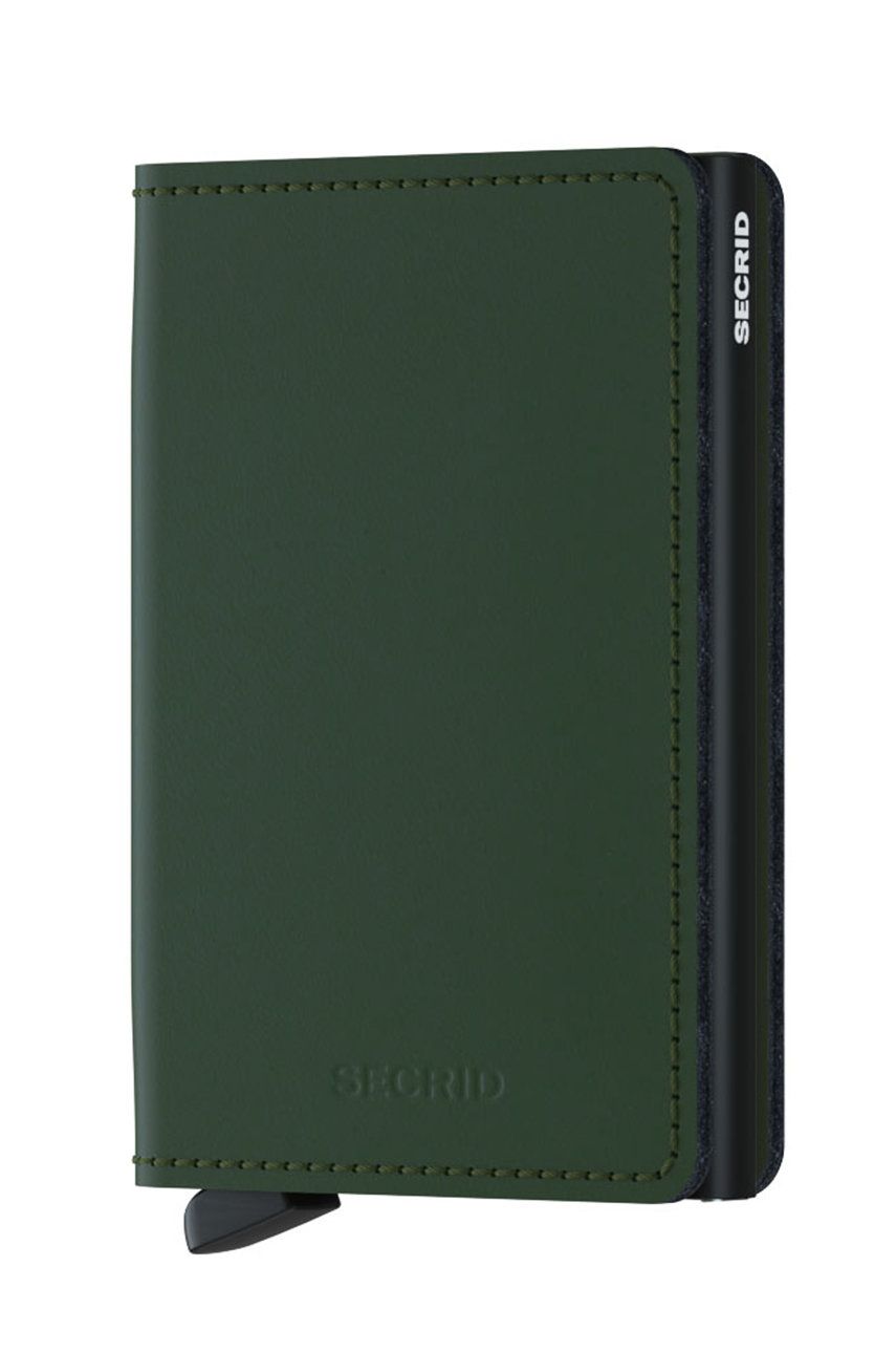 Secrid δερμάτινο πορτοφόλι SM.GREEN.BLACK-Green.Blac