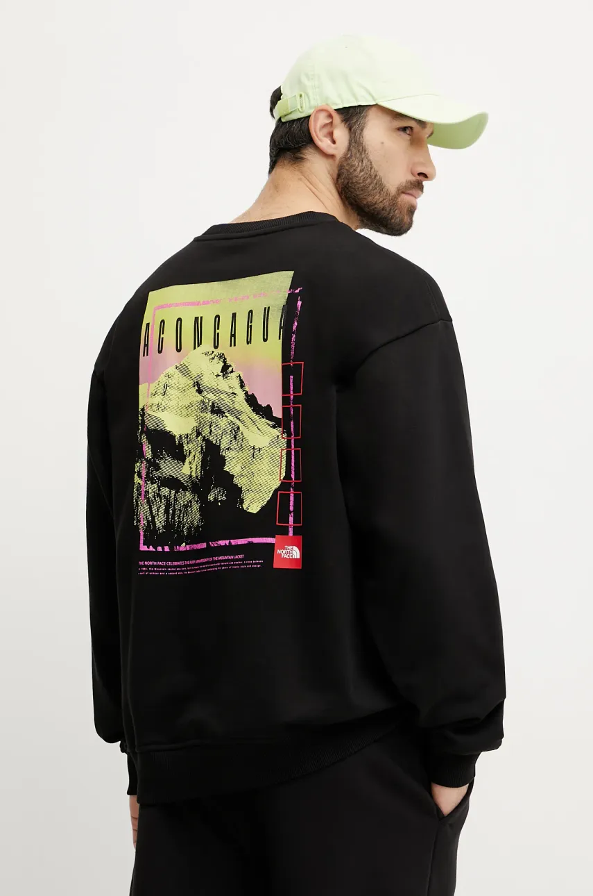 Βαμβακερή μπλούζα The North Face Axys χρώμα: μαύρο, NF0A8C1SJK31